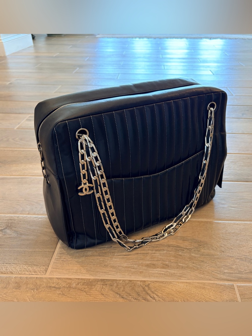 CHANEL Lambskin Leather Mademoiselle Handbag - Picture 4 of 16